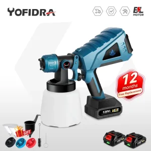 Yofidra 1000ML Electric Spray Gun Cordless Handheld High Power Electric Paint Sprayer For Makita 18V Battery Power Tool