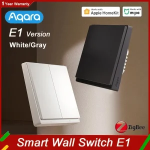 Aqara Smart Wall Switch E1 Version Wireless Key Zigbee 3.0 Light Switch Fire Wire With/No Neutral For Xiaomi Home Homekt APP