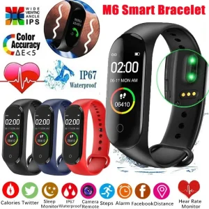 M6 Smart Watch Color Screen Step Counting Multi Sport Mode Message Reminder Photography Music Remote Control Smart Band