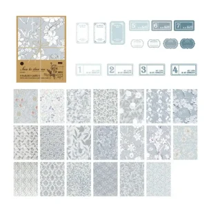 Vintage Floral Scrapbook Paper Decorative Flower Paper Scrapbooking Journaling Supplies Craft Paper For Flower-Themed Projects