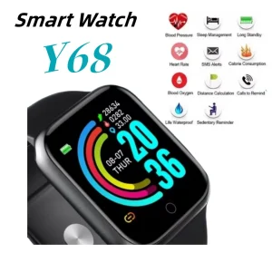 Y68 Smart Watch Color Screen Step Counting Multi Sport Mode Message Reminder Photography Music Remote Control Smart Band