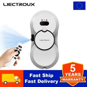 Robot Window Cleaner Liectroux HCR-10,Water Spraying,Ultrathin Window Cleaning Robot Vacuum,Electric Glass Wiper,Floor Mop Robot