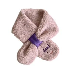 Warm & Soft Baby Gloves Scarf Warm Winter Mittens Scarf set Pattern Lamb Wool Gloves Scarf Warmth set Kid Gift W3JF