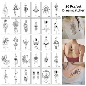 30pcs/set Tatuajes Temporales Sexy Fake Tattoo for Woman Hands Arm Body Waterproof Temporary Tattoos Tatouage Temporaire Femme