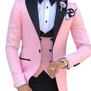 2023 Men 3 Pieces Suits For Men Custom Made Groom Groomsmen Tuxedos Wedding Men Suit Terno Masculino(Jacket+Pant+Vest)
