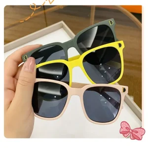 Trendy Kids Sunglasses Outdoor Square Frame UV 400 Baby Shades Travel Goggle Children Eyewear for Toddler Boys and Girls